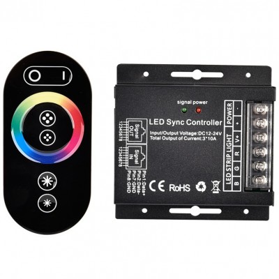 Μηχανισμός Dimmer με Controller Touch για Ταινία LED RGB 18A 12-24V DC IP20 30-381222